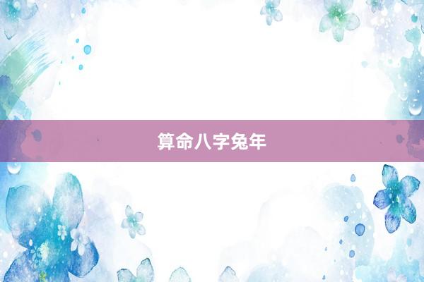 算命八字兔年